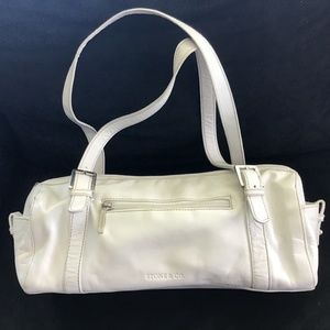 White leather Stone and Co. bag